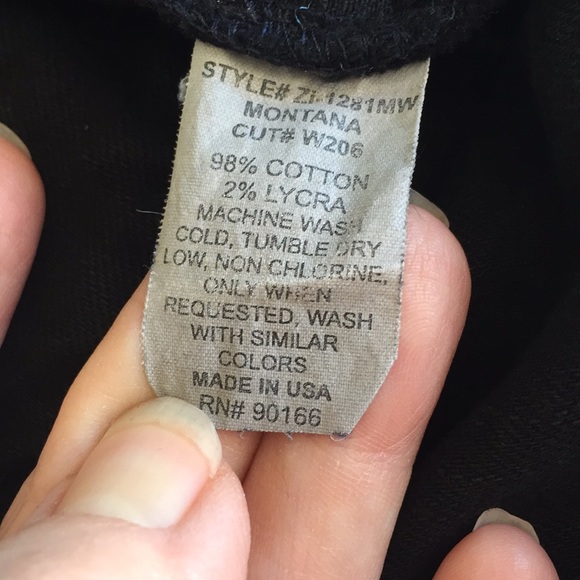 Womyn Vintage Black Straight Leg Stretch Jeans - Picture 4 of 4